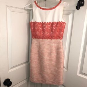 Antonio Melani Sleeveless Dress w/Tweed Skirt